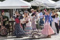 Women dancing in flamenco outfits Ronda Spain